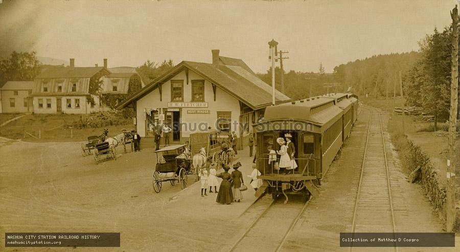 Postcard: Railroad Station, West Rindge, New Hampshire